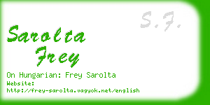 sarolta frey business card